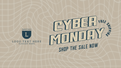 Vaporwave Cyber Monday Facebook event cover Image Preview