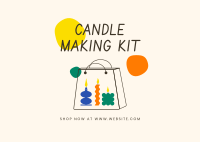 Candle Making Kit Postcard Design