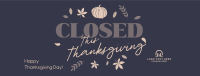 Closed for Thanksgiving Facebook cover Image Preview
