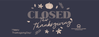 Closed for Thanksgiving Facebook Cover Image Preview