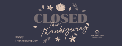 Closed for Thanksgiving Facebook cover Image Preview