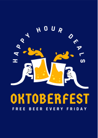 Oktoberfest Happy Hour Deals Flyer Design