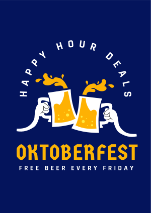 Oktoberfest Happy Hour Deals Flyer Image Preview