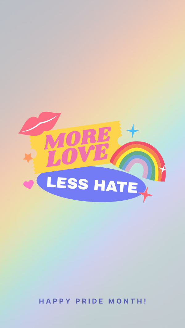 More Love, Less Hate Instagram Story Design Image Preview