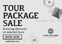 Travel Package Sale Postcard Image Preview