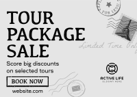 Travel Package Sale Postcard Image Preview