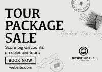 Travel Package Sale Postcard Image Preview