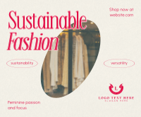 Clean Minimalist Sustainable Fashion Facebook Post Preview