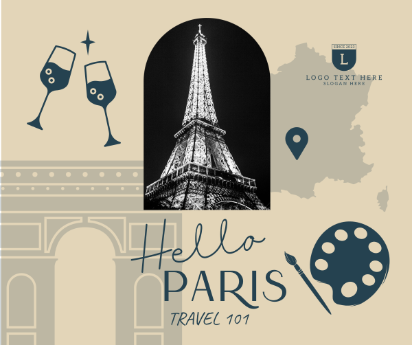 Paris Holiday Travel  Facebook Post Design Image Preview