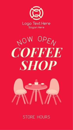 Coffee Shop is Open Instagram story Image Preview