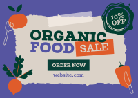 Organic Food Sale Postcard Design