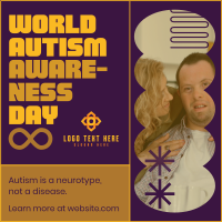 Bold Quirky Autism Day Instagram post Image Preview