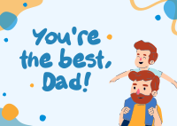 Lovely Wobbly Daddy Postcard Image Preview