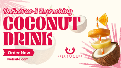 Refreshing Coconut Drink Facebook event cover Image Preview