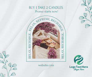 Buy 1 Take 2 Candles Facebook post