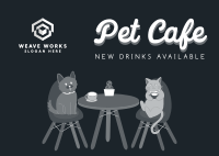 Pet Cafe Free Drink Postcard Image Preview