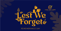 Remembrance Poppy Flower  Facebook ad Image Preview