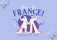 Wave Your Flag this Bastille Day Postcard Design