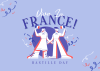 Wave Your Flag this Bastille Day Postcard Image Preview