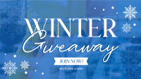 Winter Snowfall Giveaway Facebook Event Cover Design