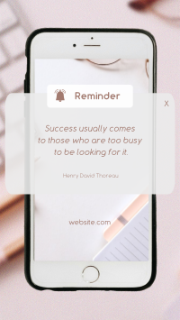 Business Quote Phone Reminder TikTok Video Preview