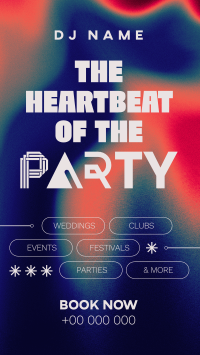 Typographic Party DJ TikTok video Image Preview