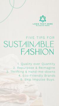 Chic Sustainable Fashion Tips Instagram reel Image Preview