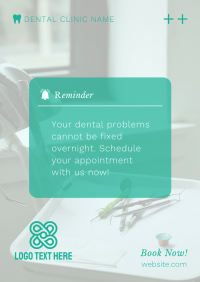 Dental Appointment Reminder Poster Image Preview