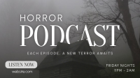 Horror Podcast Facebook Event Cover Design