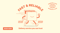 Delivery Package Mascot Facebook event cover Image Preview