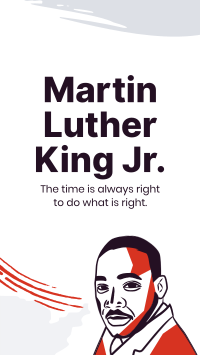 Martin Luther Portrait Facebook Story Design