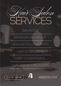 Minimalist Hair Salon Services Poster Preview