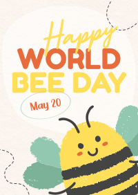 Modern Celebrating World Bee Day Poster Design