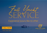 Serene Yacht Services Postcard Design