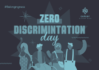 Zero Discrimination Day Postcard Design