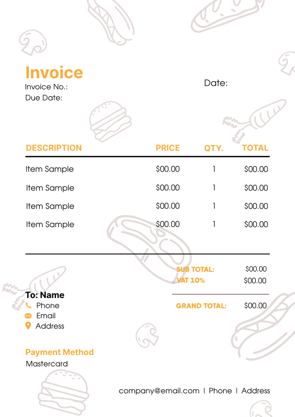 The Good Stuff Invoice Design Image Preview