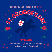 England St George Day Linkedin Post Design