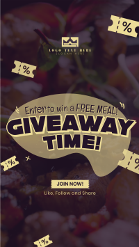 Food Voucher Giveaway Instagram Story Design