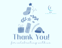 Christmas Tree Thank You Card Image Preview