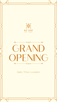 Art Deco Grand Opening Instagram story Image Preview