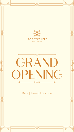 Art Deco Grand Opening Instagram story Image Preview