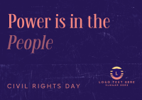 Strong Civil Rights Day Quote Postcard Image Preview