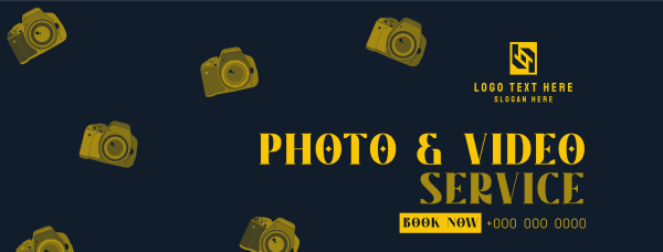 Camera Pattern Facebook Cover Design Image Preview