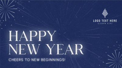 Fireworks New Year Greeting Facebook event cover Image Preview