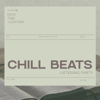 Minimal Chill Music Listening Party Instagram Post Design