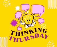 Funky Thinking Thursday Facebook Post Design