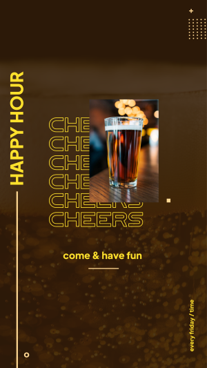 Happy Hour Facebook story Image Preview