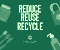Reduce Reuse Recycle Facebook Post Design