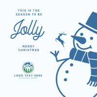 Christmas Snowman Linkedin Post Design
