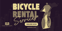 Modern Bicycle Rental Services Twitter post Image Preview